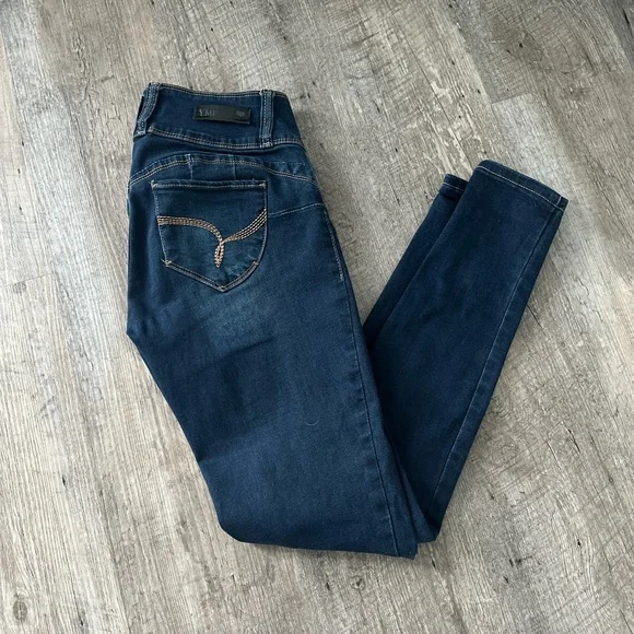 YMI Women's Deep Blue Skinny Jeans - Picture 1 of 6